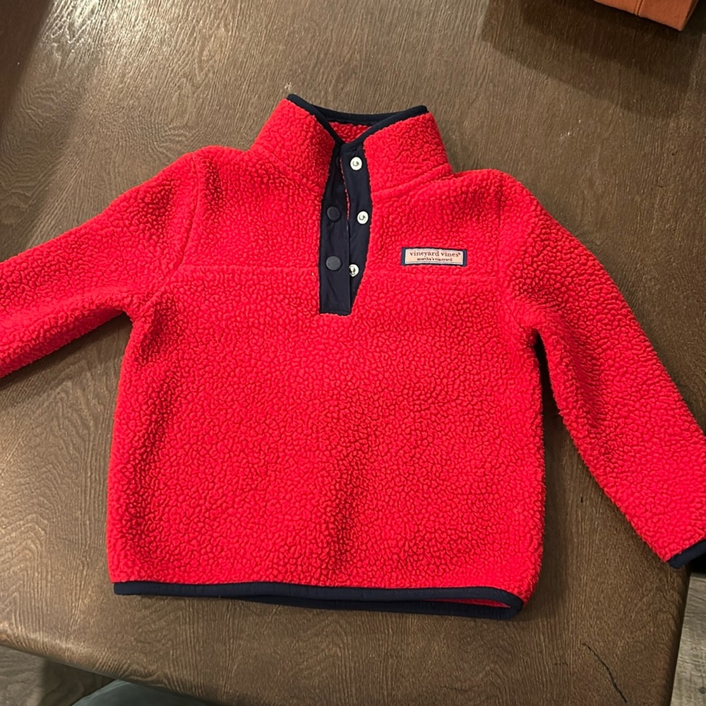 Vineyard Vines quarter zip 100% polyester size 2T
